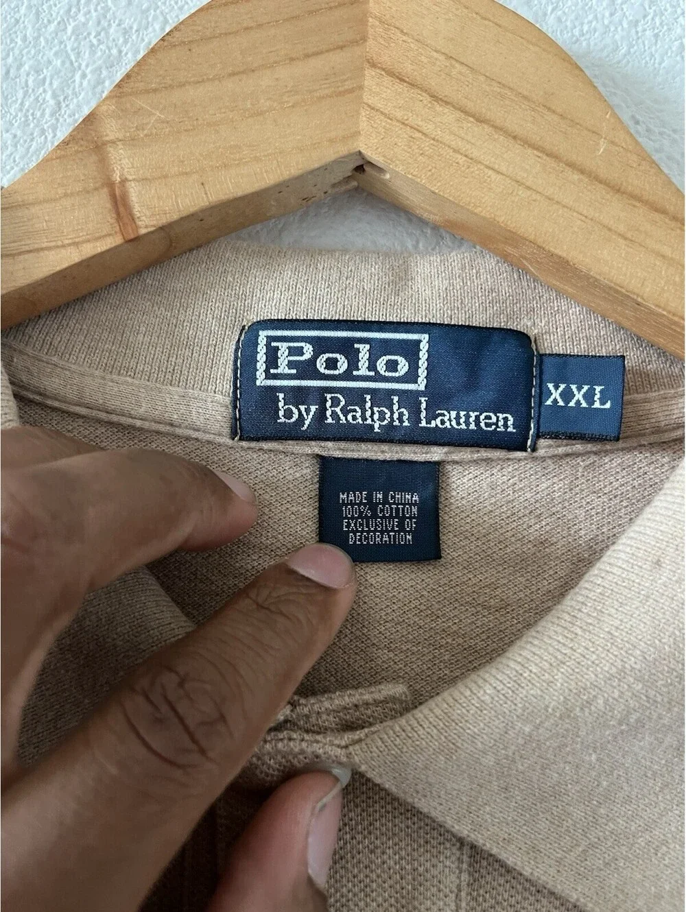 Polo Ralph Lauren Tan Beige Short Sleeve Polo Shirt XXL